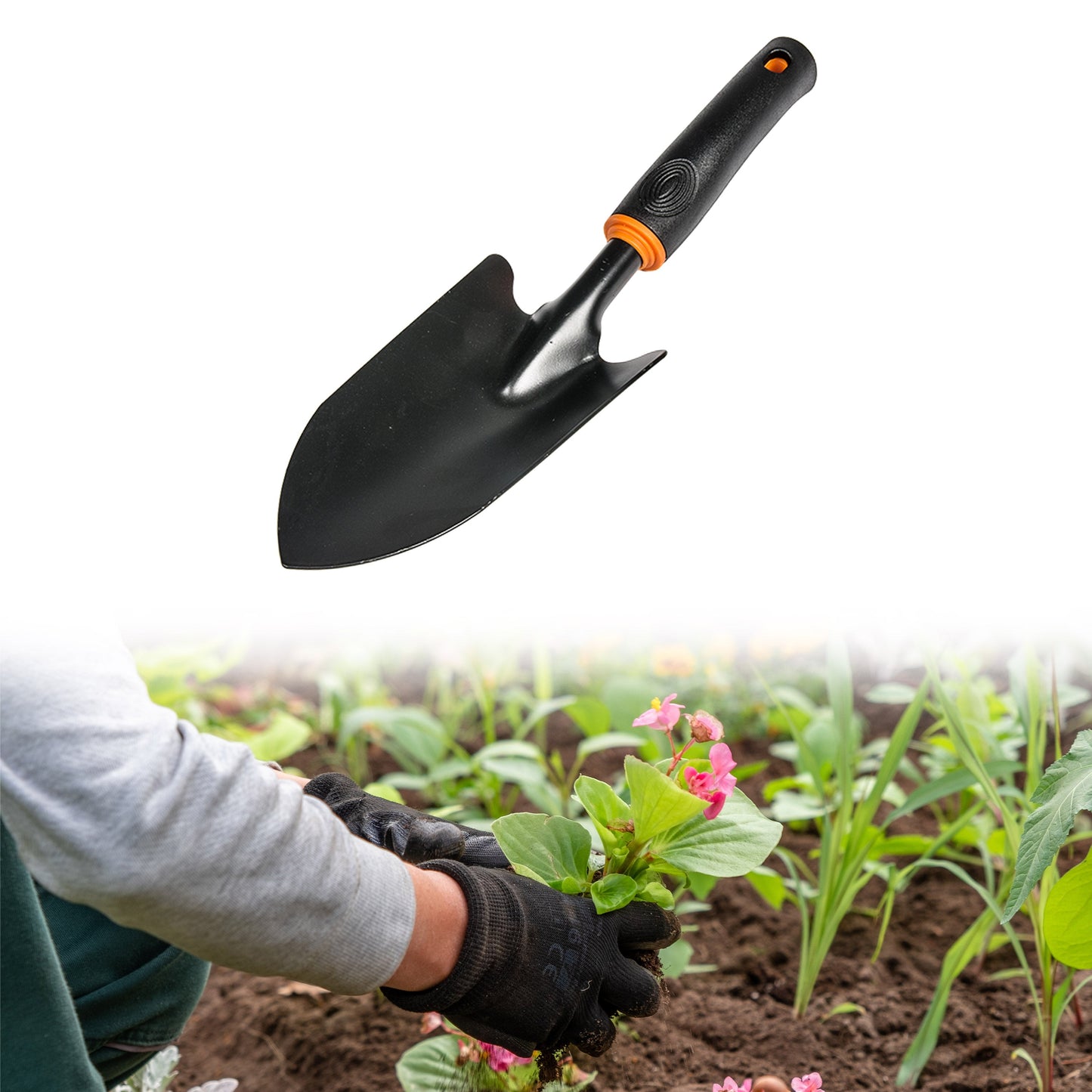 Wide Spade and Cultivator Garden Tool Set