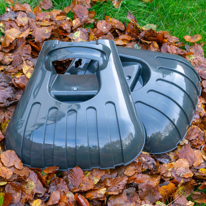 Leaf Grab Large Garden Cleaning Scoops, Dark Gray