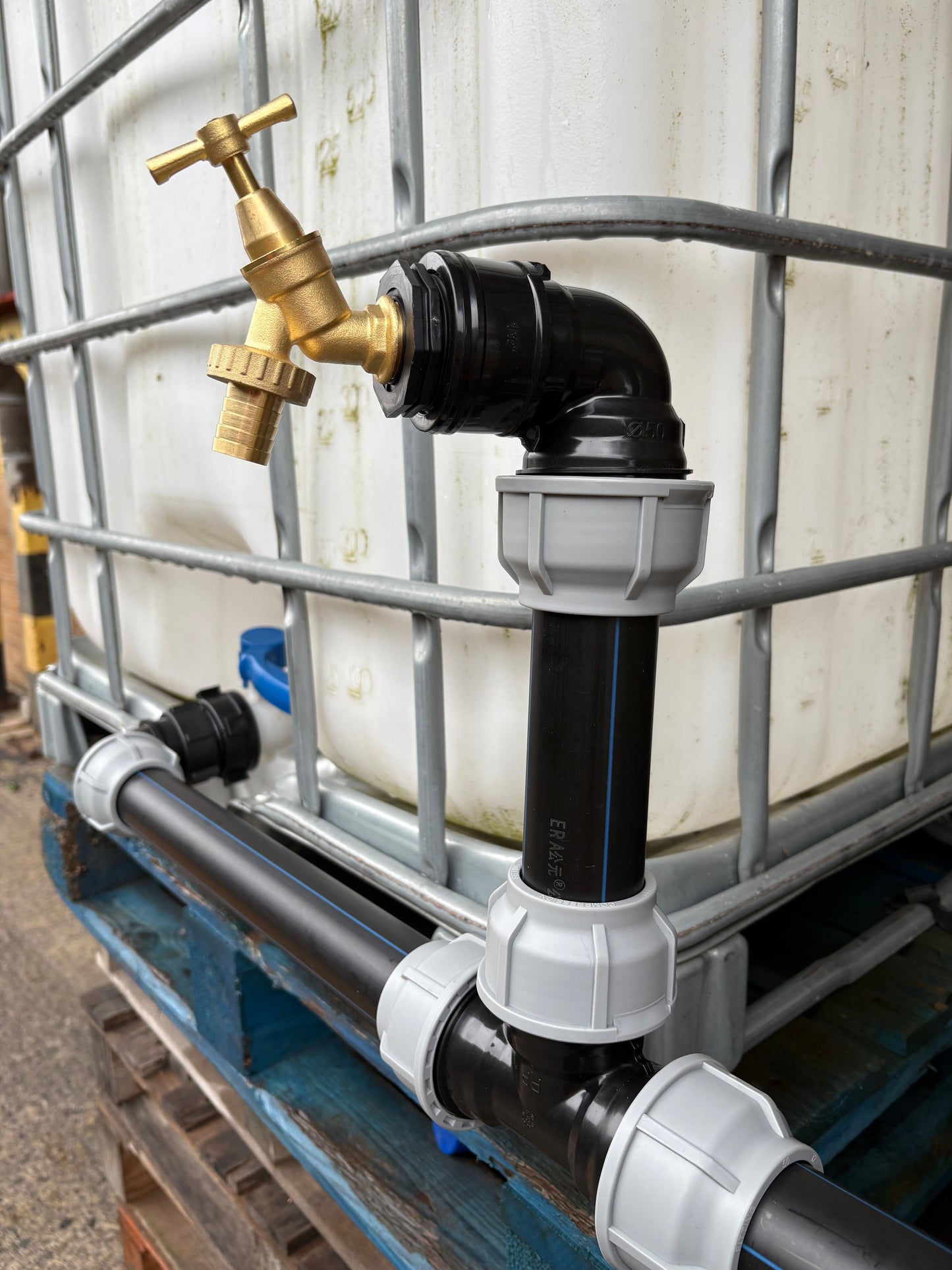 IBC 4-Tank Joining Kit Via 50mm Pipe