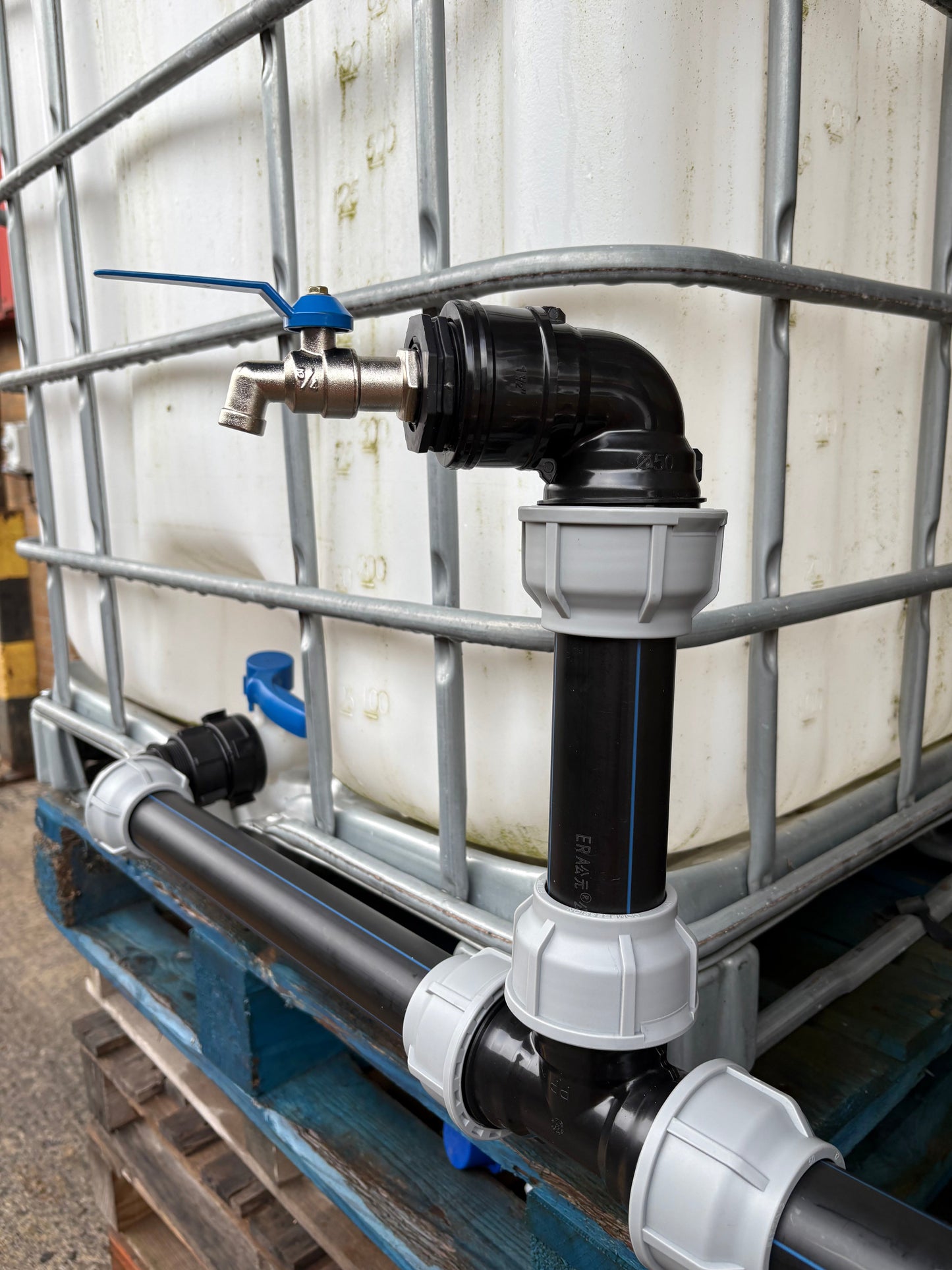 IBC 4-Tank Joining Kit Via 50mm Pipe