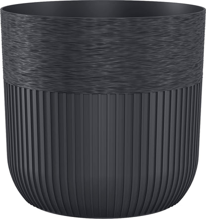 Luca Pot without Hole 190mm Deep Black