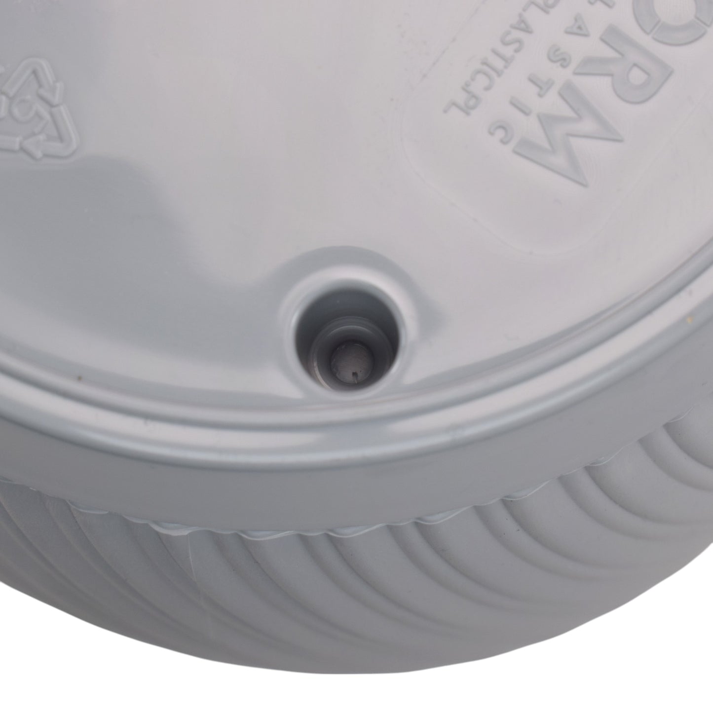 Mika Pot with Saucer 150mm Platinum