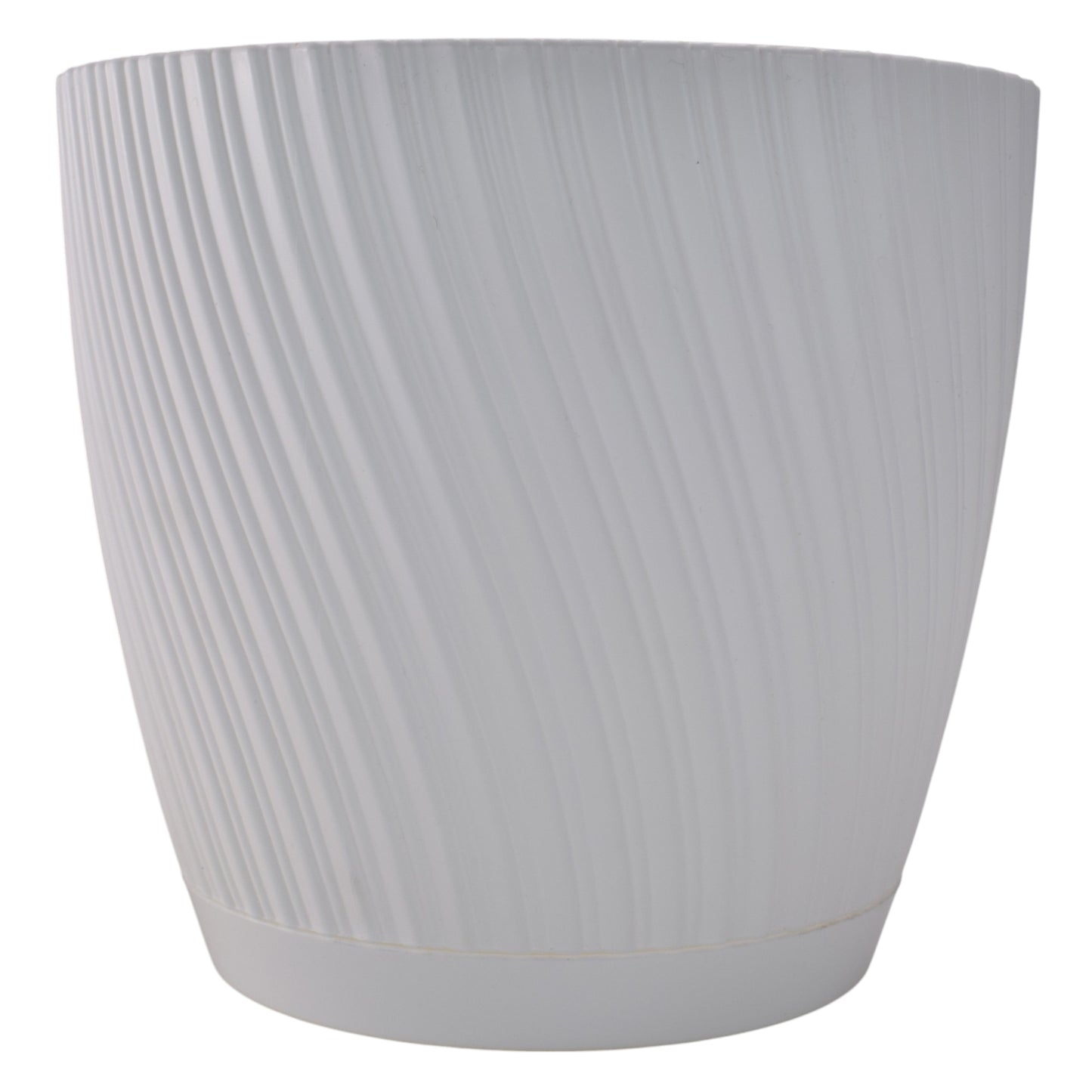 Mika Pot with Saucer 150mm White
