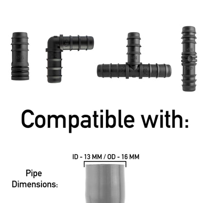 Mix 1/2" Barb Connectors POROUS15