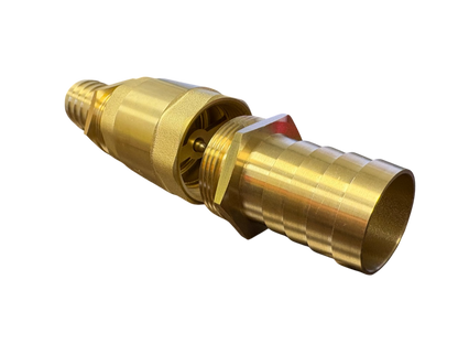 Brass Spring Check Valve with Barbed Connectors