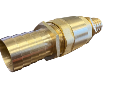 Brass Spring Check Valve with Barbed Connectors