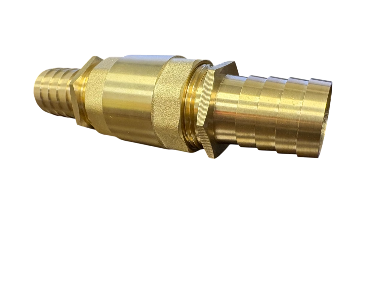 Brass Spring Check Valve with Barbed Connectors