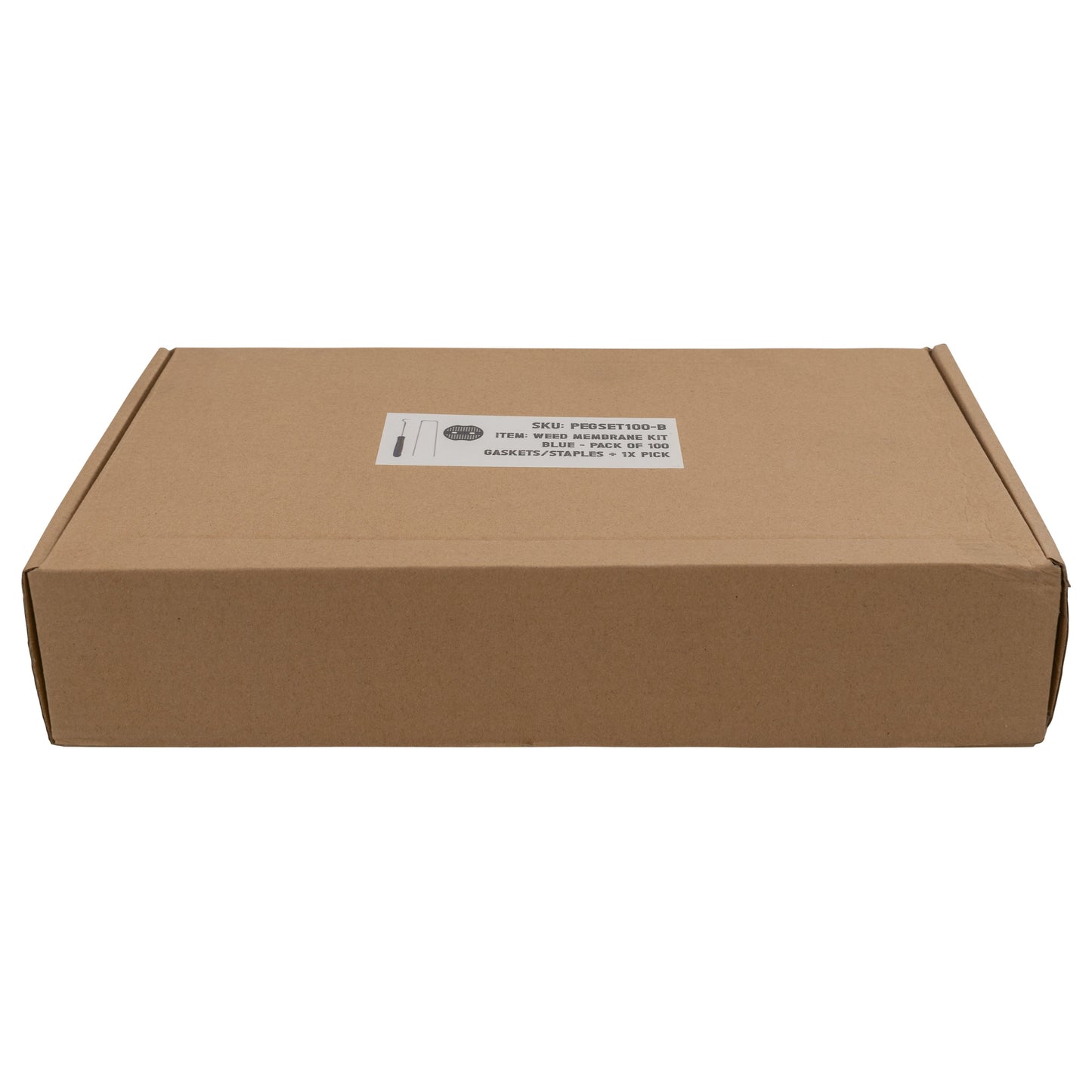 Weed Control Membrane Pegs Buffer Washer Set Red with Rubber Mallet