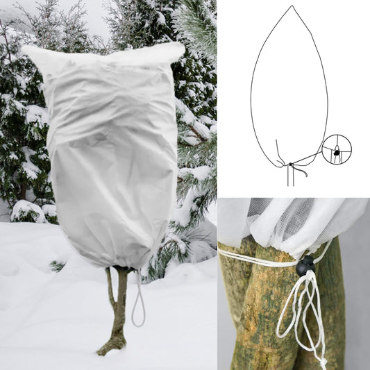 Protective Plant Cover, 50gsm Sack with Cord, Diameter: 51 cm, Size: 0.8m × 1.2m