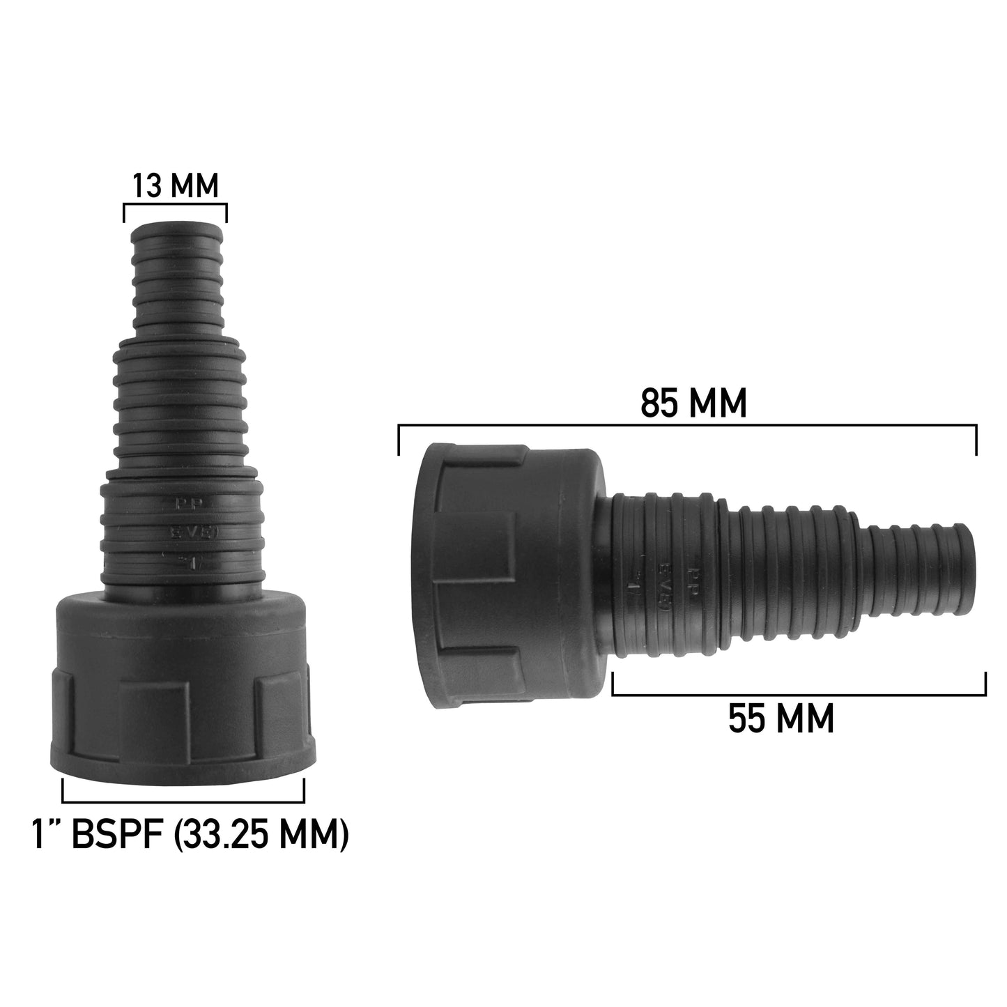 Pond Connector 1" BSPF - 13/20/25mm