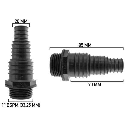 Pond Connector 1" BSPM - 20/25/32mm