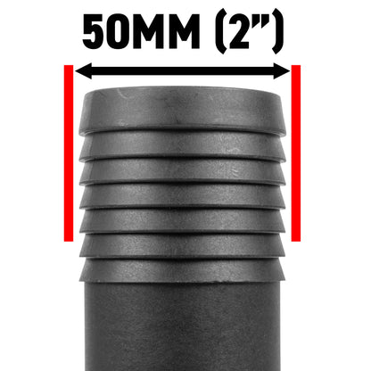 IBC 6-inch Cap Kit with 50mm Barbed Straight Connector