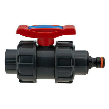 Double Union 3/4" BSPF Stopcock with Quick Connect Nipple