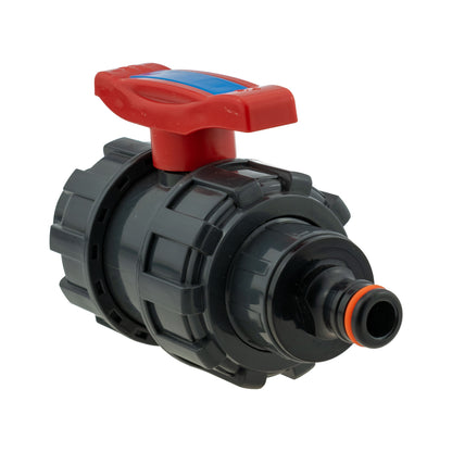 Double Union 3/4" BSPF Stopcock with Quick Connect Nipple