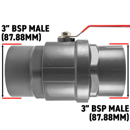 Stainless Steel PP 3" BSPF Stopcock with Camlock 3” Type F Kit