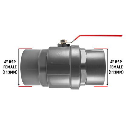 Stainless Steel PP 4" BSPF Stopcock with Camlock 4” Type F Kit