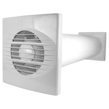 Through Wall Ventilation Kit RICO Timer Switch Fan with Graphite External Vent