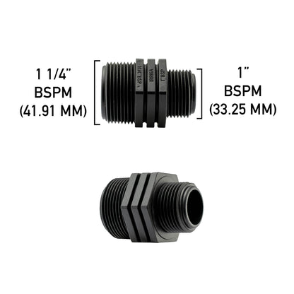 Reducing Nipple 1.25” BSP – 1” BSP Male