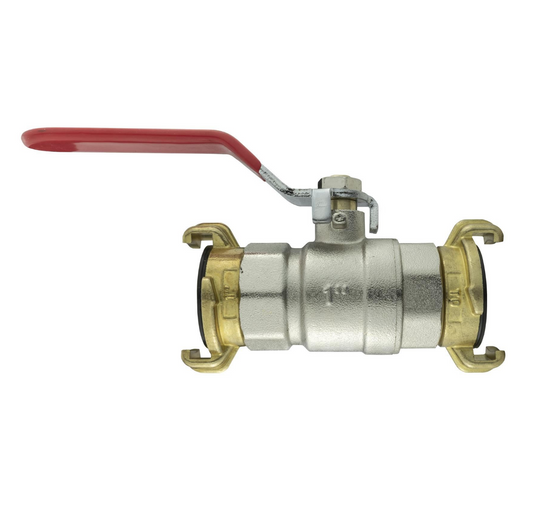 Metal Lever Valve 1" BSPF with Geka Type Claw Outlets