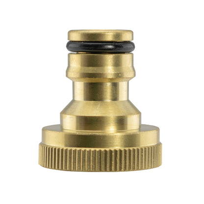 Two Way Tap Splitter Brass 3/4" BSP with 3x Quick Connect 1/2" Hose Connectors