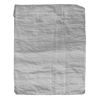Grey S-Grade Tarpaulin with 10 x 6" Bungee Balls (Black) and 10 x Screw Type Tarp Clips