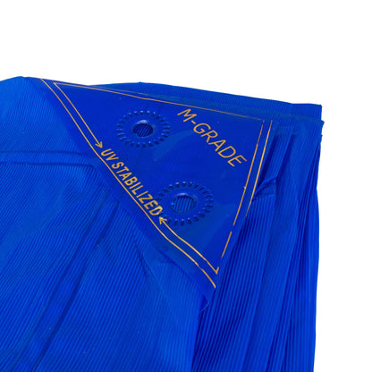 Tarpaulin LLDPE 100GSM Blue with 10 x Clip-On Eyelets Black
