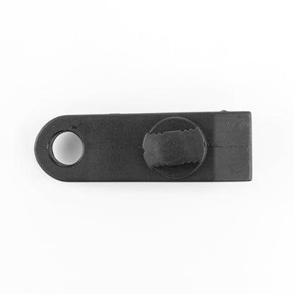 Grey L-Grade Tarpaulin with 10 x 6" Bungee Balls (Black) and 10 x Screw Type Tarp Clips