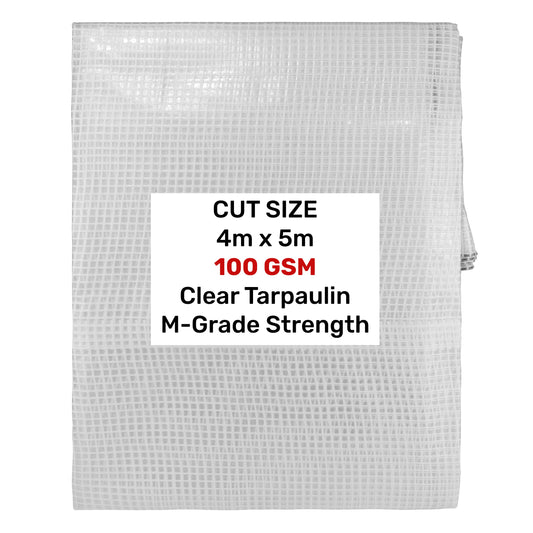 Clear M-Grade Tarpaulin 4m x 5m