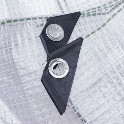 Clear M-Grade Tarpaulin with 10m of 6mm Bungee Rope and 10 x Slide Type Tarp Clips