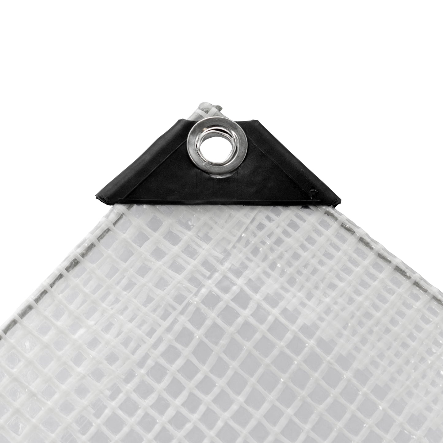 Clear M-Grade Tarpaulin with 10m of 6mm Bungee Rope and 10 x Slide Type Tarp Clips