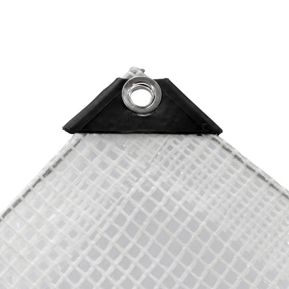 Clear M-Grade Tarpaulin with 20 x 6" Bungee Balls (White)