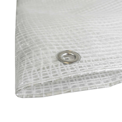 Clear M-Grade Tarpaulin with 20 x 6" Bungee Balls (White)