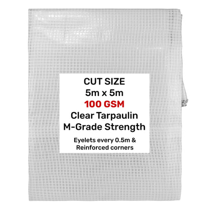 Clear M-Grade Tarpaulin 5m x 5m