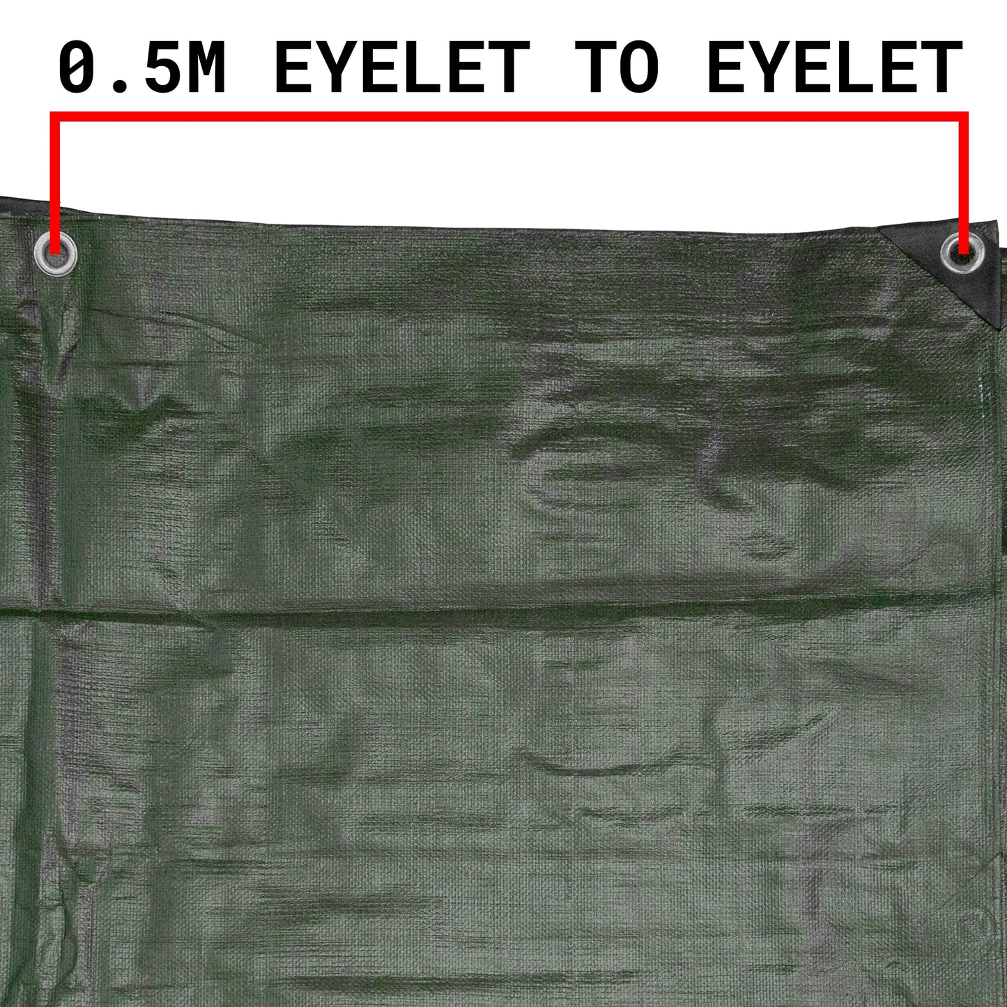 Green/Brown L-Grade Tarpaulin 3m x 3m