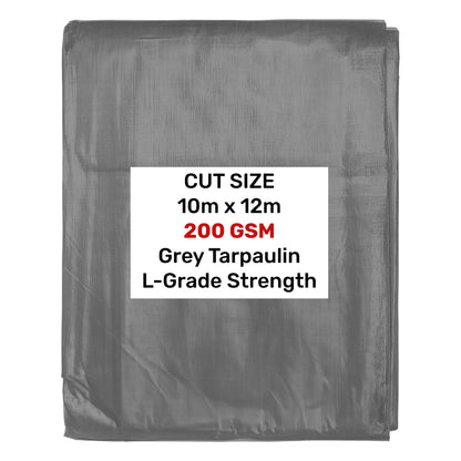 Grey L-Grade Tarpaulin 10m x 12m