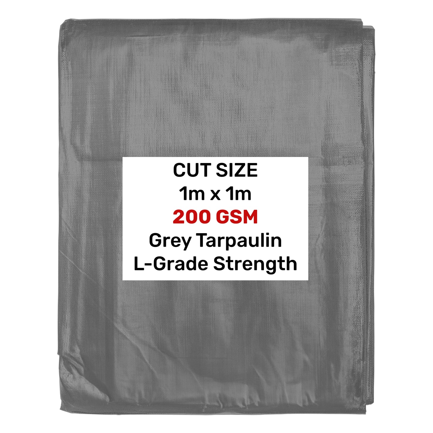 Grey L-Grade Tarpaulin 1m x 1m