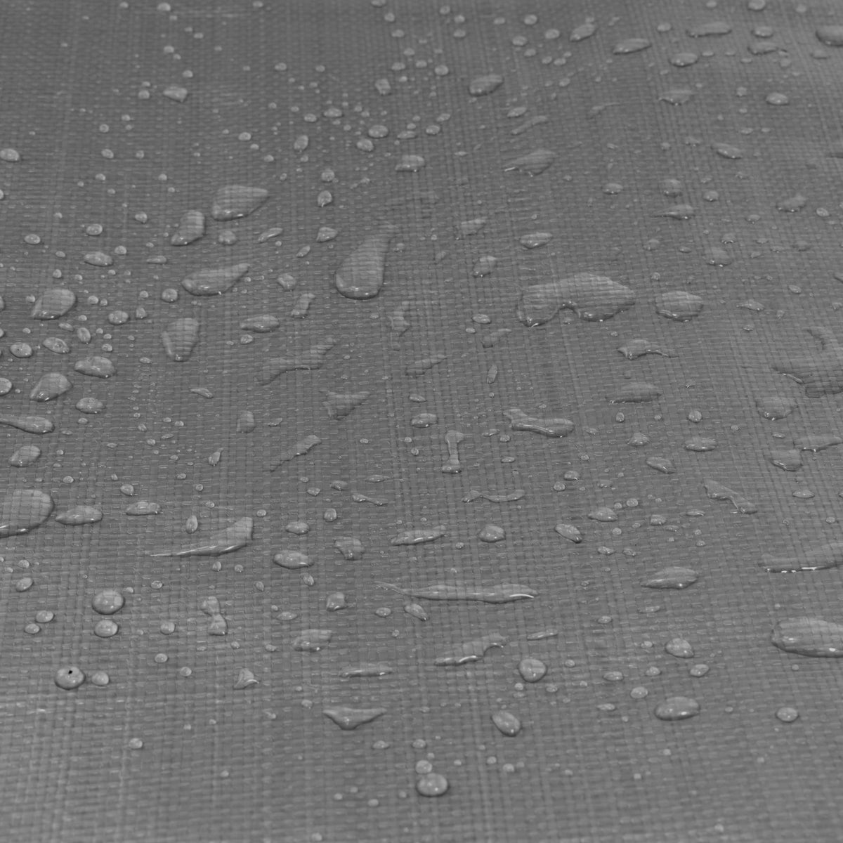 Tarpaulin 200GSM L-Grade Grey with 10 x Clip-On Eyelets Black