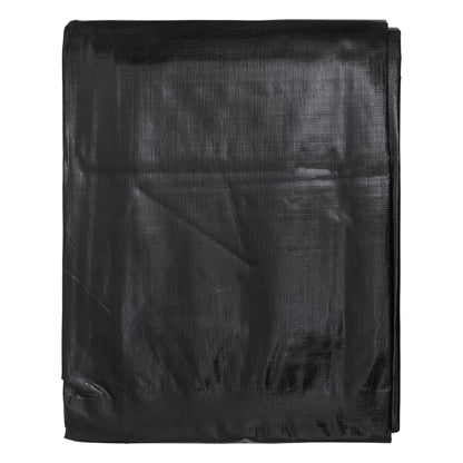 Tarpaulin 220GSM Black/Silver with 10 x Clip-On Eyelets Black