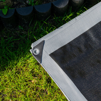 Silver XL-Grade Tarpaulin with 10 Metres of 6mm Bungee Rope