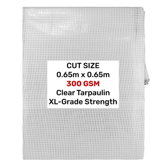 Clear XL-Grade Tarpaulin 0.65m x 0.65m