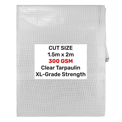 Clear XL-Grade Tarpaulin 1.5m x 2m