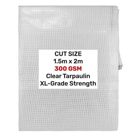 Clear XL-Grade Tarpaulin 1.5m x 2m