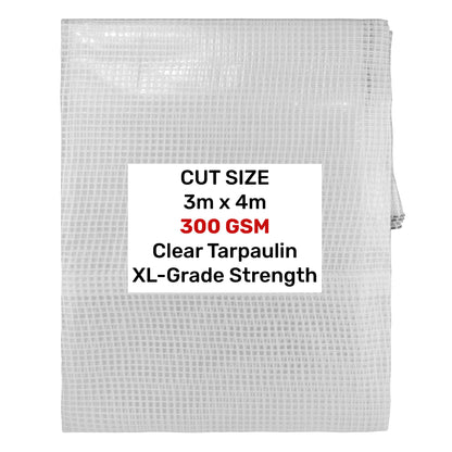 Clear XL-Grade Tarpaulin 3m x 4m