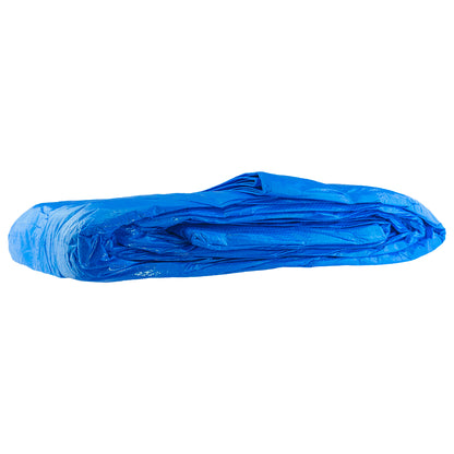 Blue S-Grade Tarpaulin with 10m of 6mm Bungee Rope and 10 x Slide Type Tarp Clips