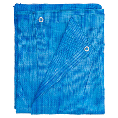 Blue S-Grade Tarpaulin with 10 x Bungee Balls (Black)