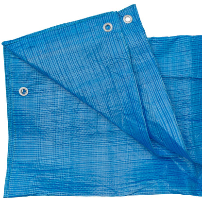Blue S-Grade Tarpaulin with 10 Metres of 6mm Bungee Rope