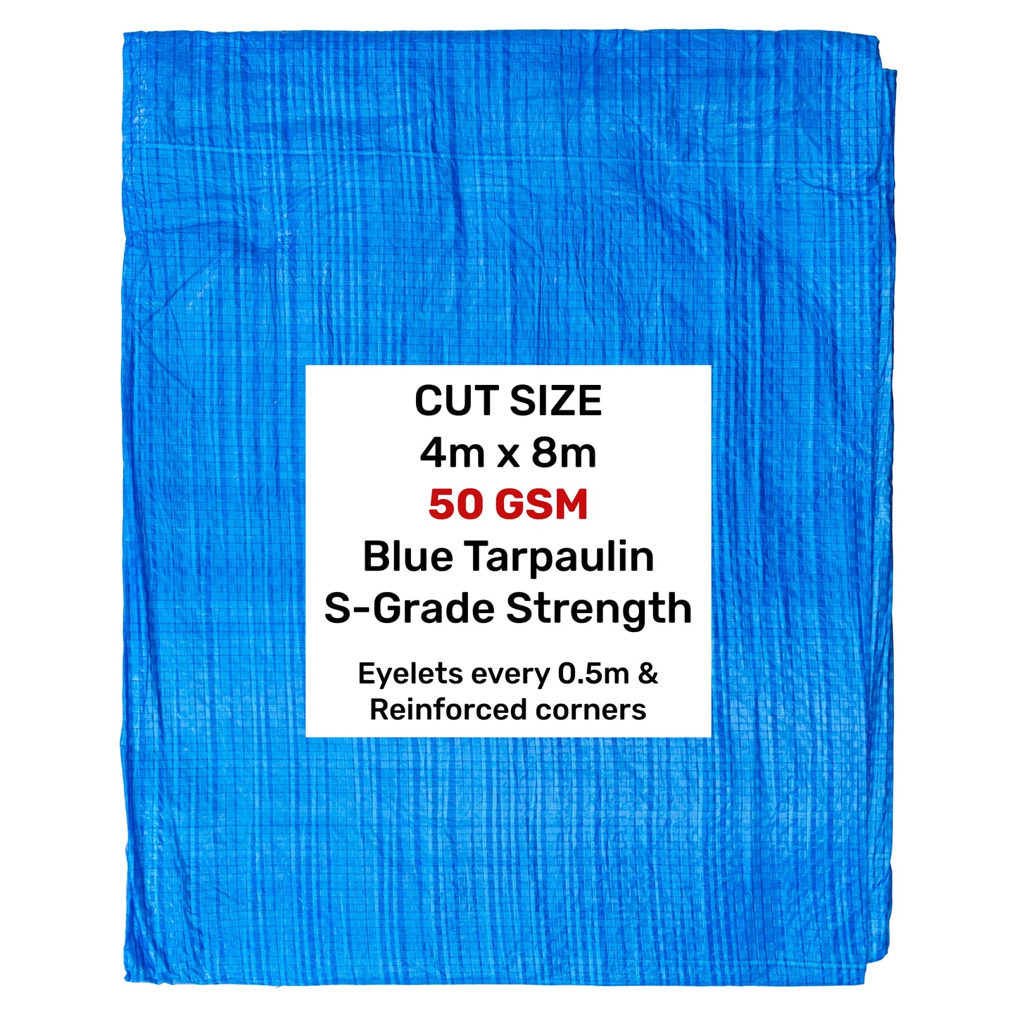 Blue S-Grade Tarpaulin 4m x 8m