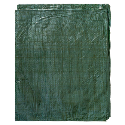 Green S-Grade Tarpaulin with 10m of 6mm Bungee Rope and 10 x Screw Type Tarp Clips
