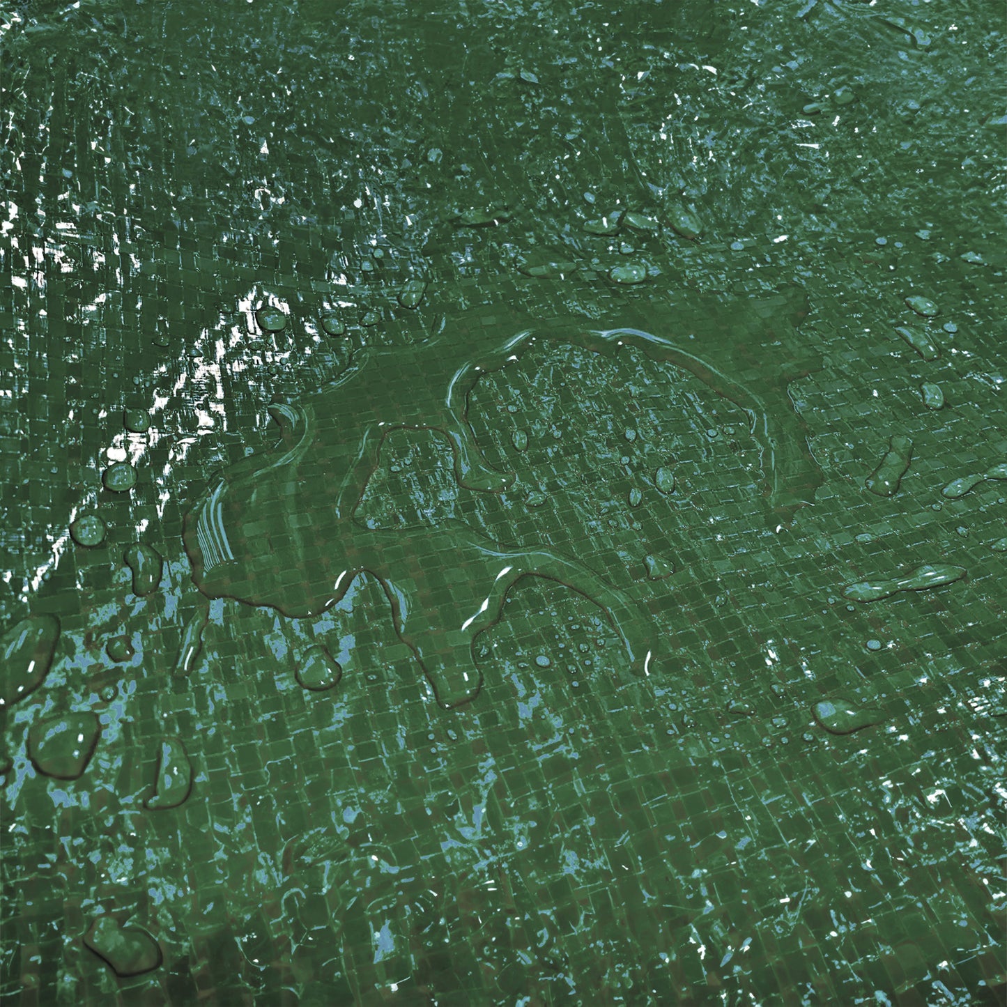 Green S-Grade Tarpaulin with 20 x 4" Bungee Balls (White)