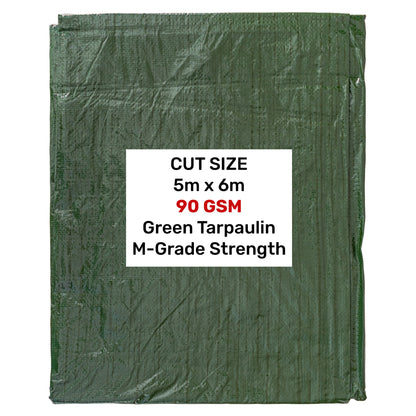 Green M-Grade Tarpaulin 5m x 6m